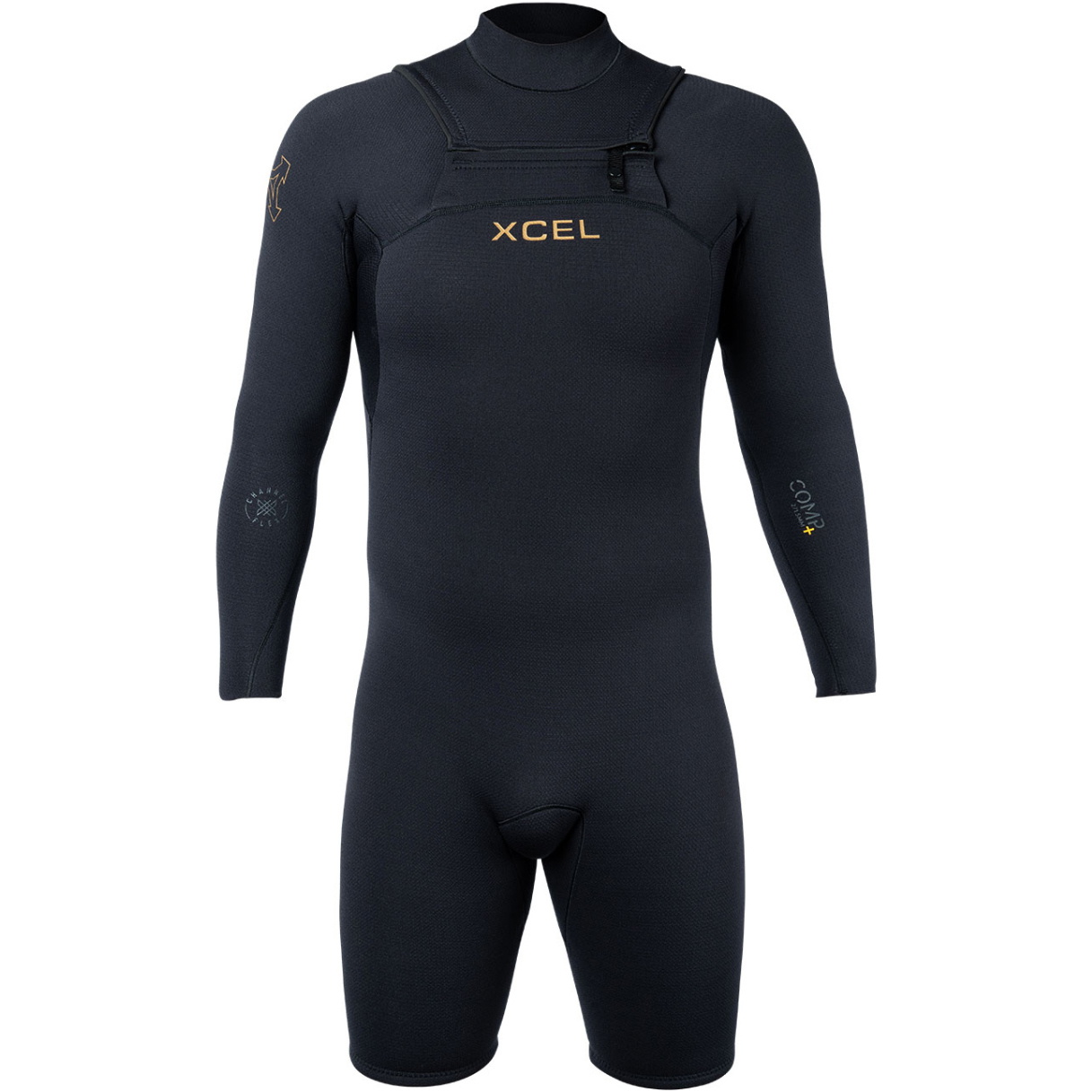2026 Xcel Mens Comp+ 2/1.5mm Long Sleeve Spring Wetsuit ME211CP5-BLK - Black